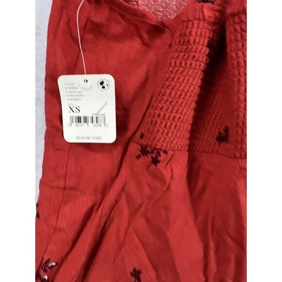 Free People Get To You Floral Maxi Slip Dress In Scarlet Combo - Picture 8 of 10